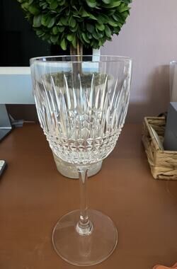 Vintage Waterford Lismore Diamond Lead Crystal White Wine Glass